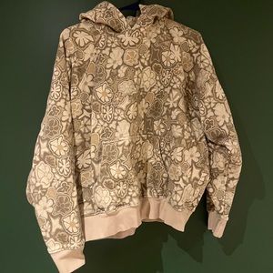 TNA COZY hoodie - brown flowers